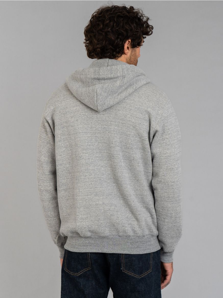 The Real McCoy's 10oz Loopwheeled Zip Hoodie - Grey