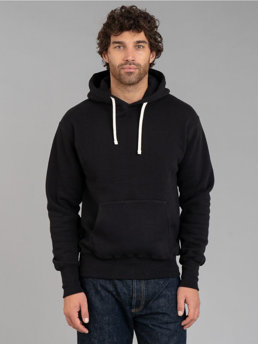 The Real McCoy's 10oz Loopwheeled Pullover Hoodie - Black