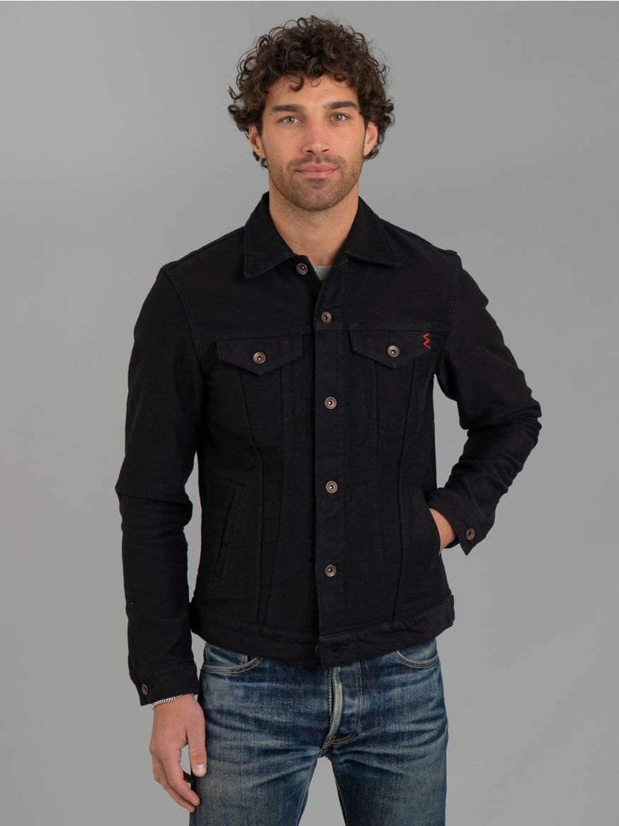 Iron Heart 12oz Moleskin Modified Type III Jacket - Black