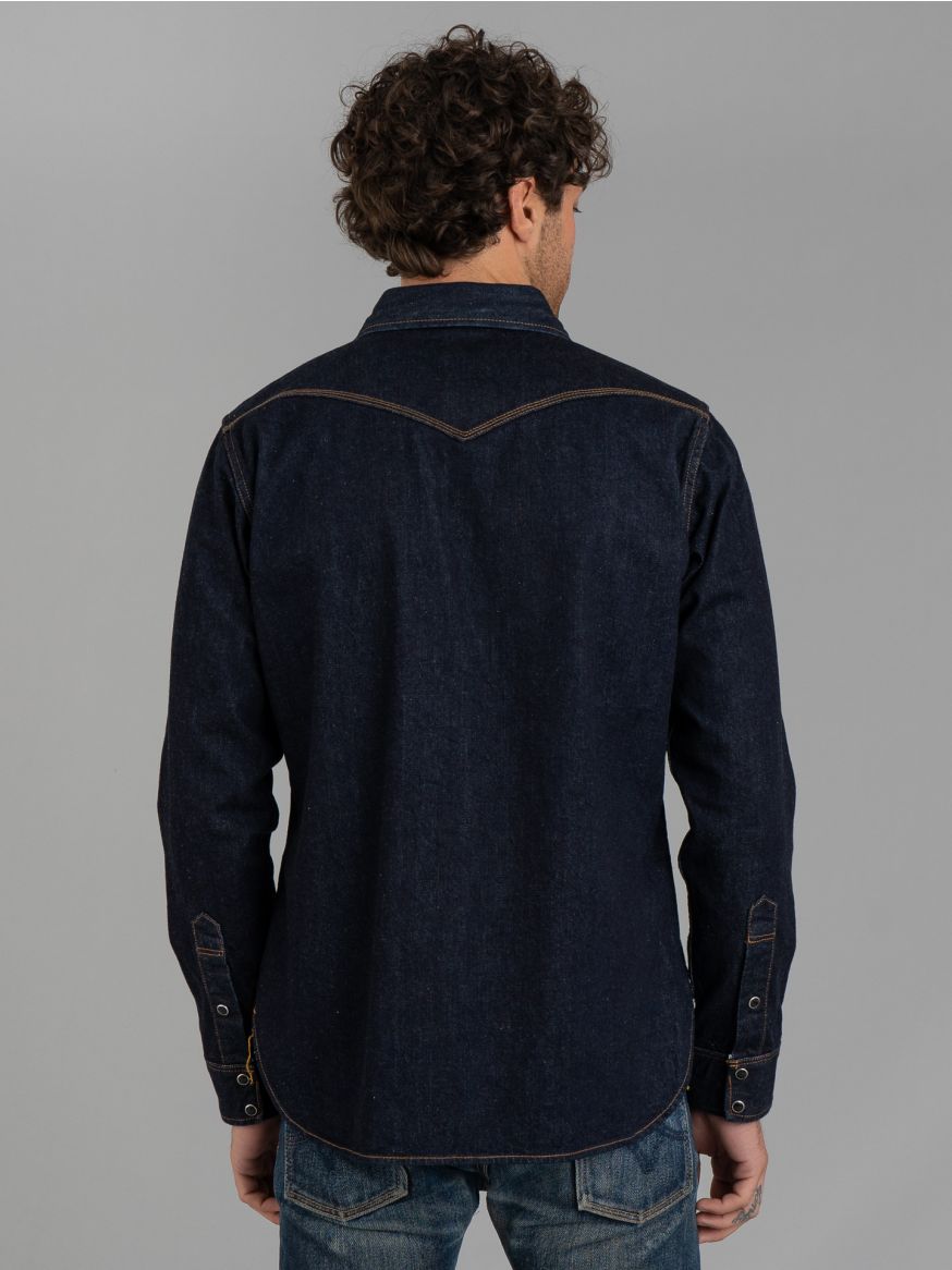 IHSH-33 Indigo 12oz Selvedge Denim Western Shirt