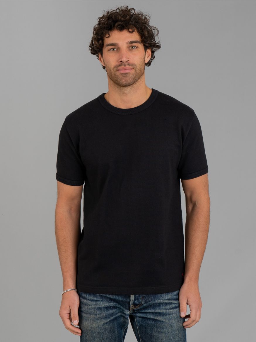 Iron Heart 11oz Heavyweight Crew Neck T Shirt - Black