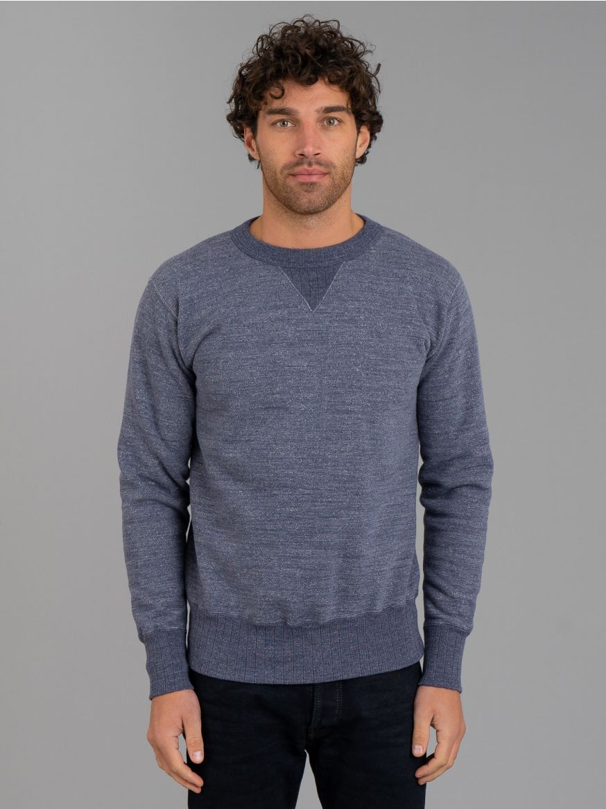 Studio D'Artisan Suvin Gold Loopwheeled Sweatshirt - Heather Navy