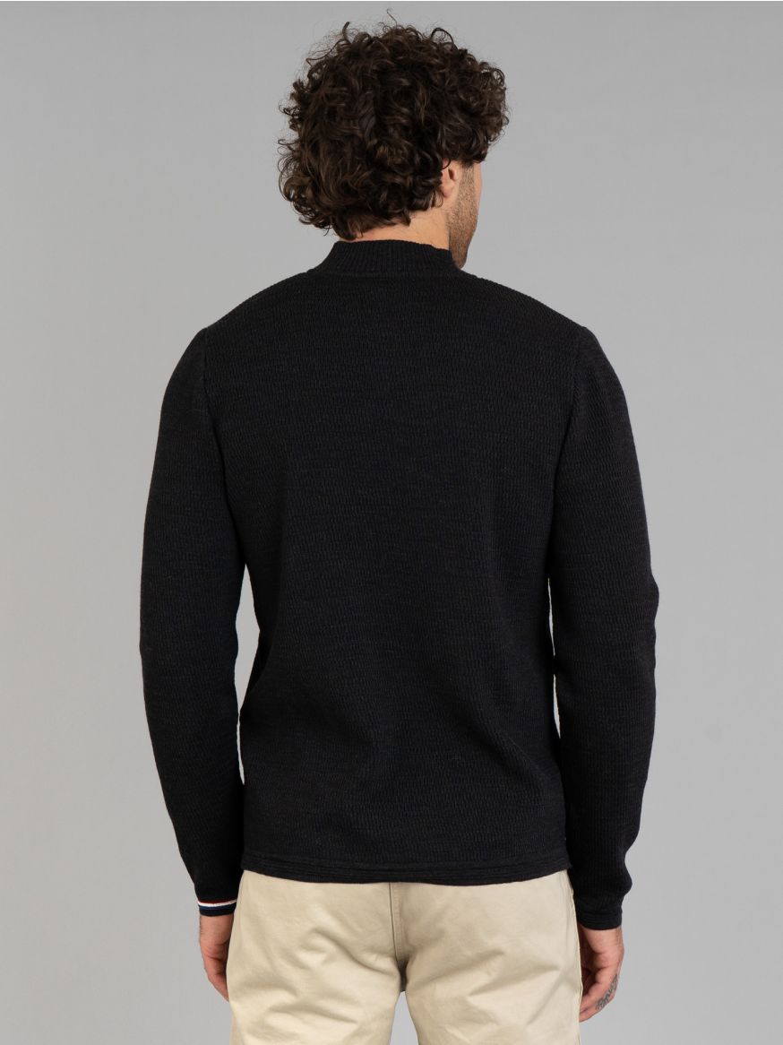 Fleurs De Bagne "Manda Leca" Merino Wool Sweater - Charcoal