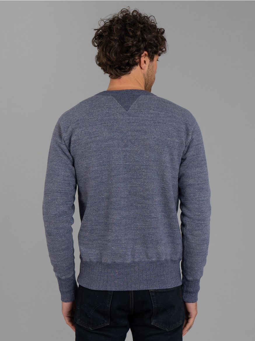 Studio D'Artisan Suvin Gold Loopwheeled Sweatshirt - Heather Navy