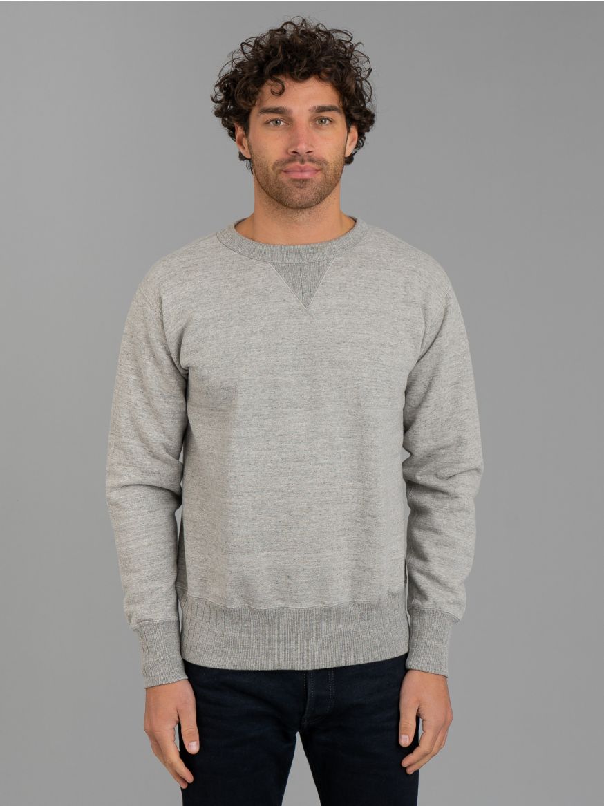 Studio D'Artisan Loopwheeled Crew Neck Sweatshirt - Heather Grey