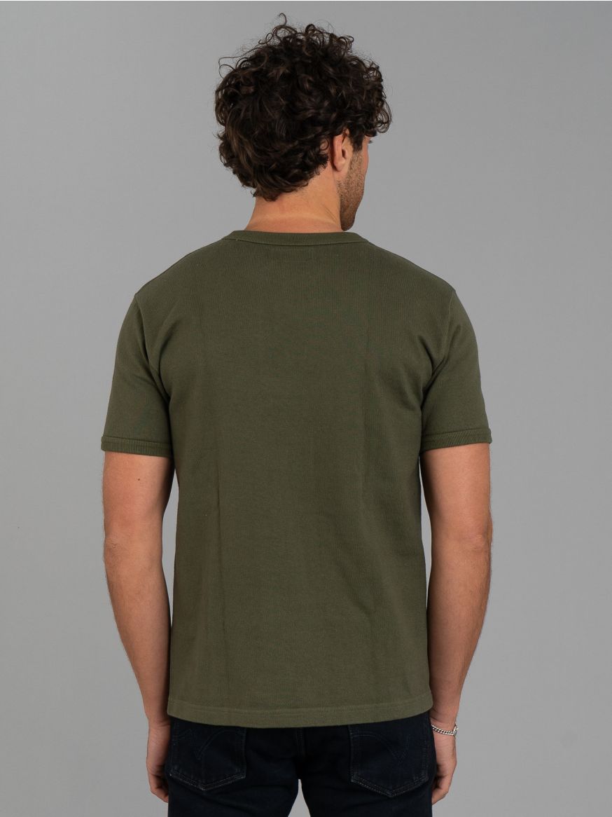 Iron Heart 11oz Heavyweight Crew Neck T Shirt - Olive