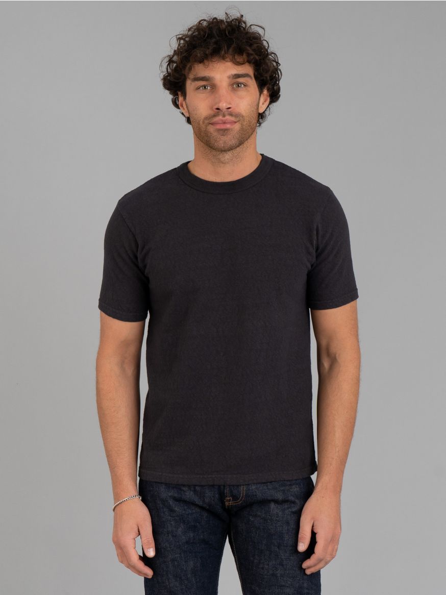 UES No.8 Slub Nep T Shirt - Black