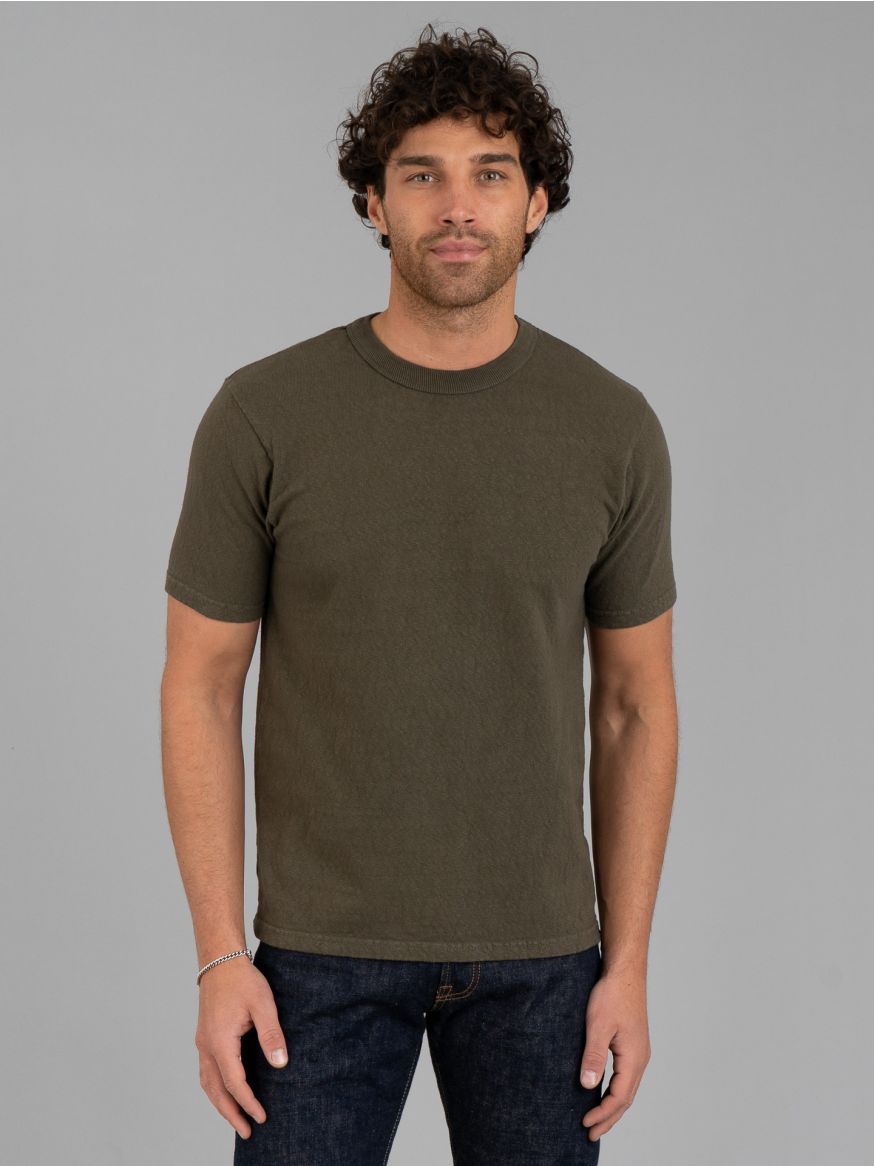 UES No.8 Slub Nep T Shirt - Olive