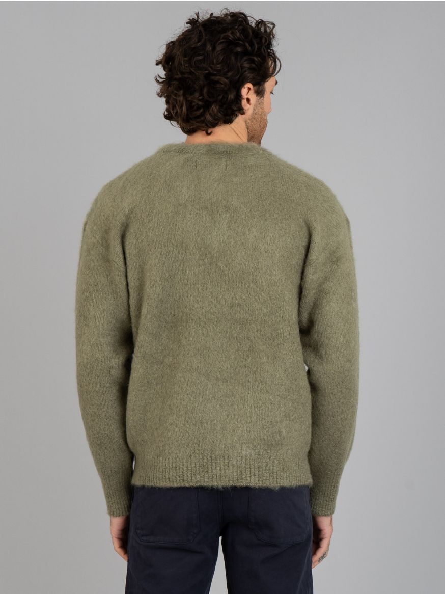 The Real McCoy's JM Mohair V-Neck Sweater - Mint