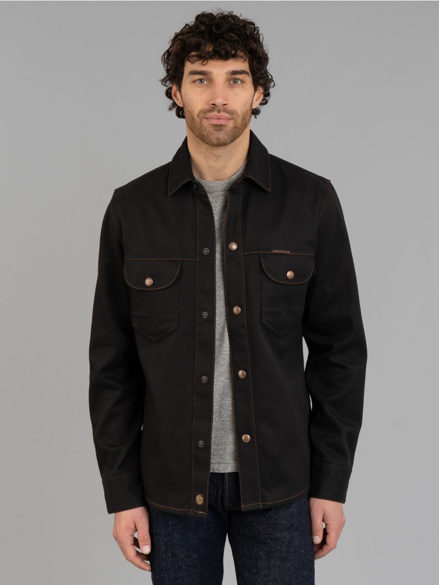 Indigofera Cotton Kersey Copeland Shirt - Gunmetal