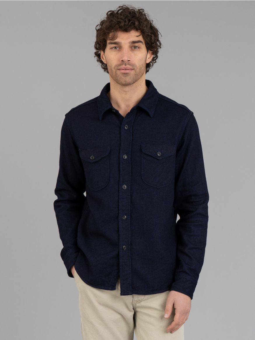 UES Heavy Selvedge Flannel - Indigo