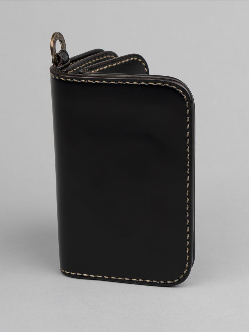 Iron Heart Medium Shell Cordovan Wallet - Black