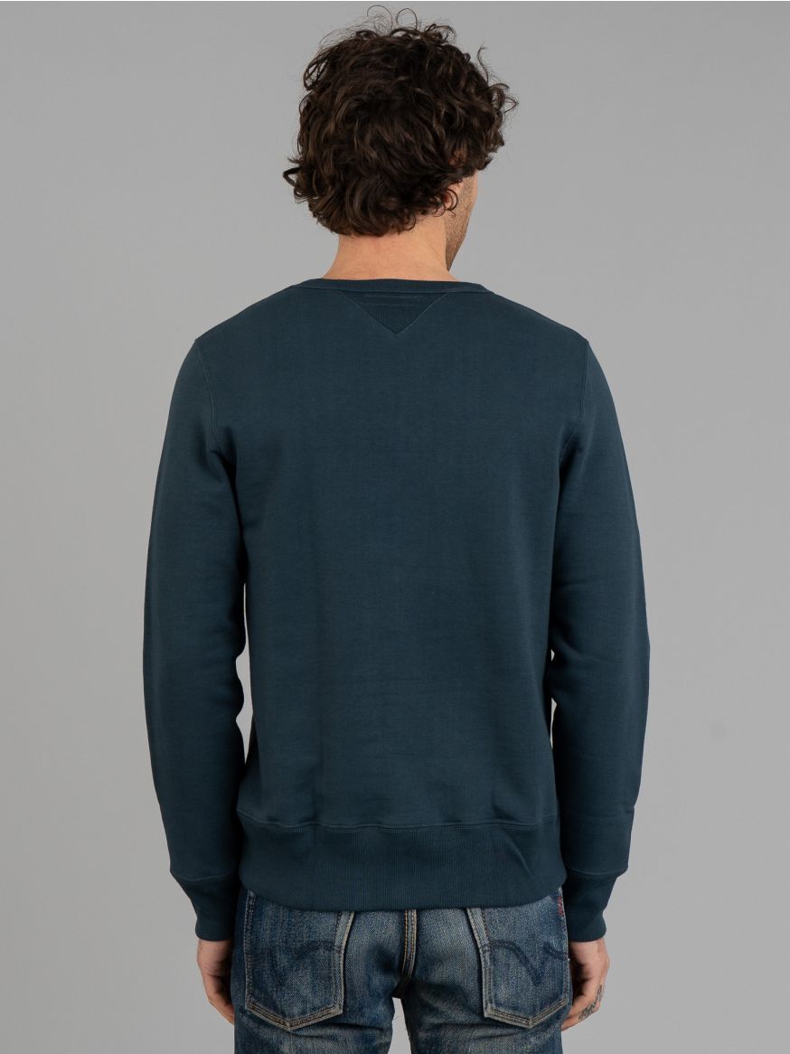 Merz b. Schwanen 346 Heavyweight Crew Neck Sweater – Mineral Blue