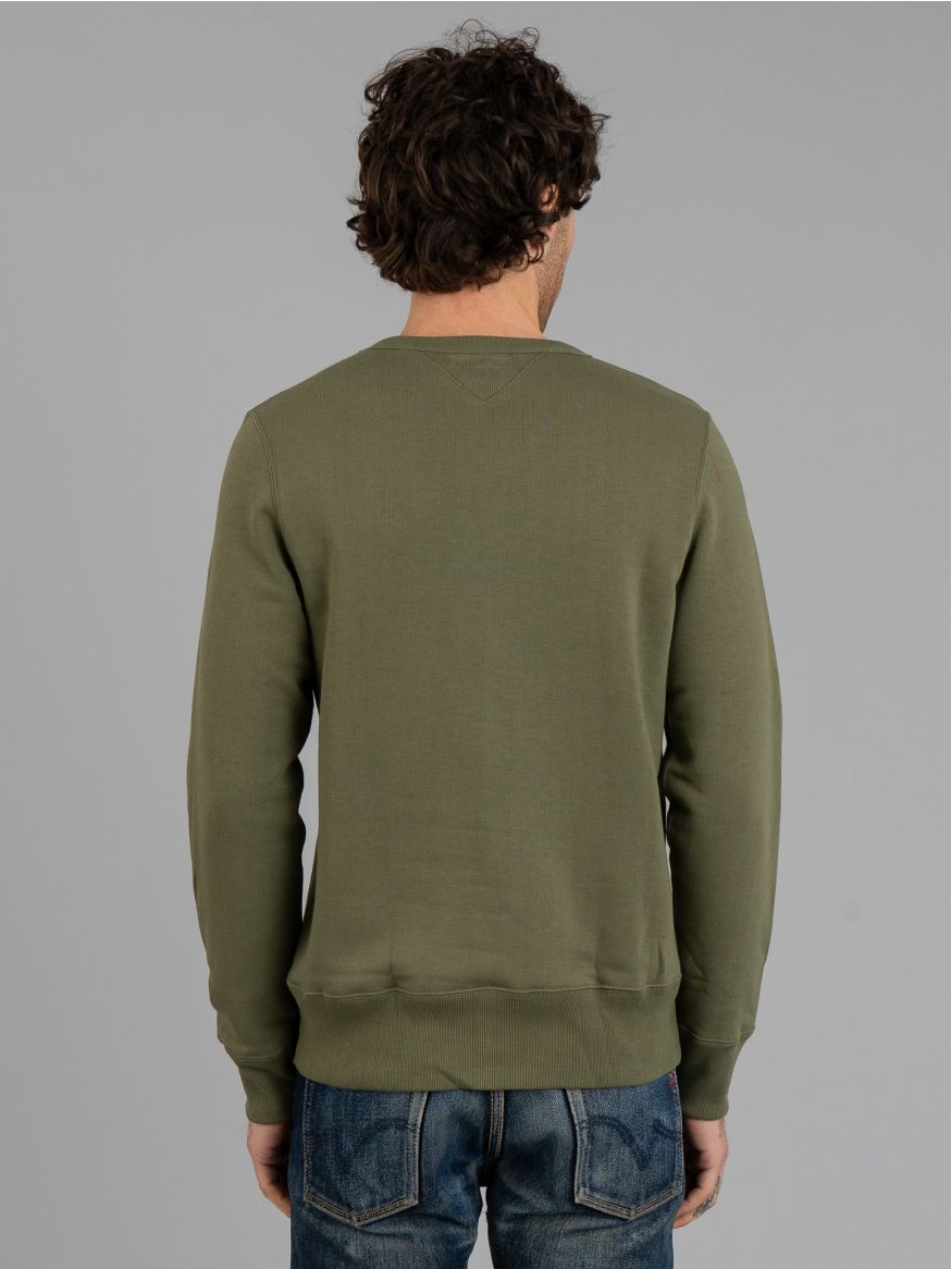 Merz b. Schwanen 346 Heavyweight Crew Neck Sweater – Army