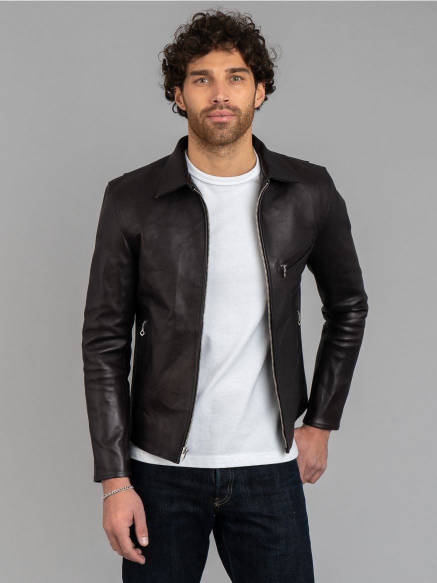 Fine Creek Leathers Eric Jacket - 1.3mm Black Shinki Horsehide