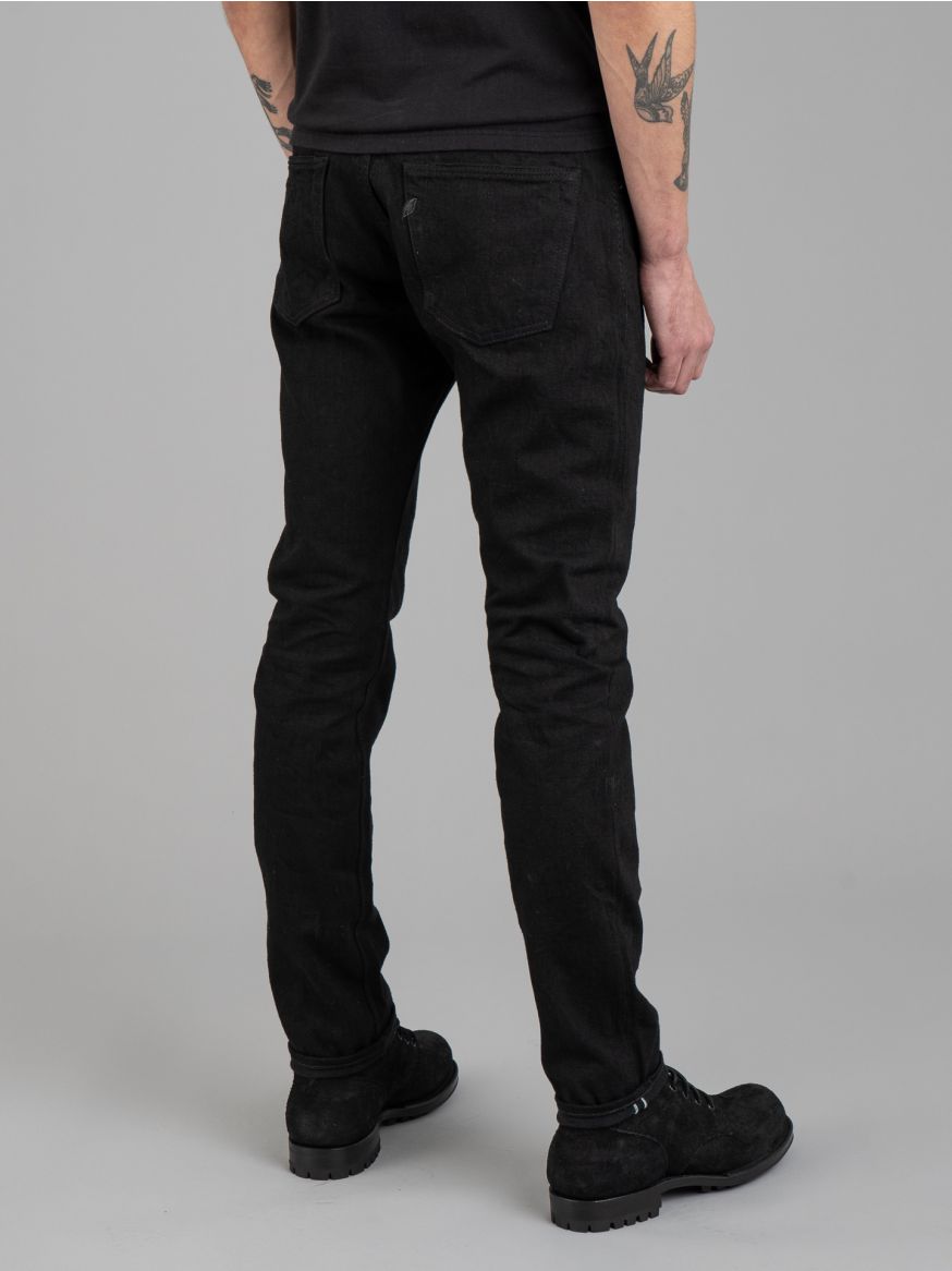 Pure Blue Japan TCD-013-BK 14oz Teacore Black Selvedge Jeans - Slim Tapered