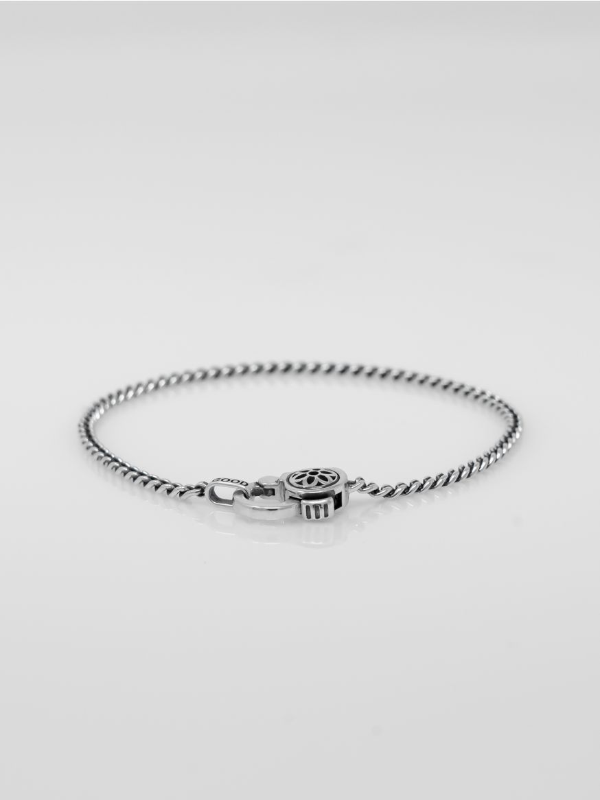 Good Art Sterling Silver Curb Chain Bracelet - 4A