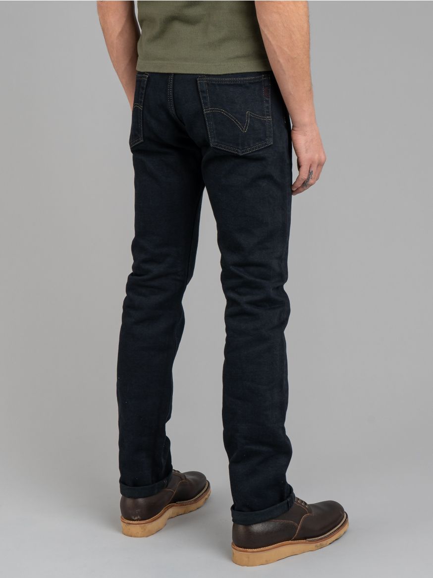 Iron Heart IH-888s-21OD Indigo Overdyed Black 21oz Selvedge Denim Jeans - Relaxed Tapered 