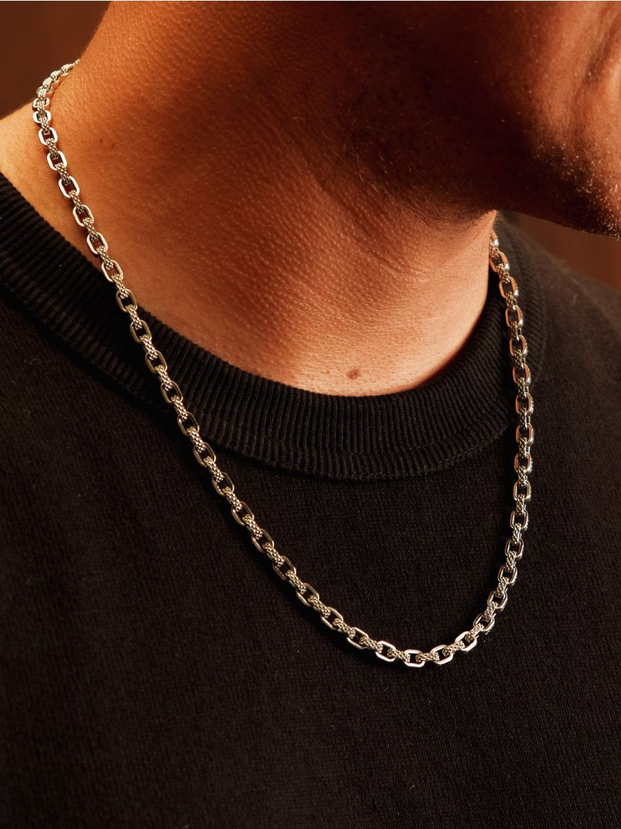 Good Art Sterling Silver Pequeño A Mano Chain - Goosebumps