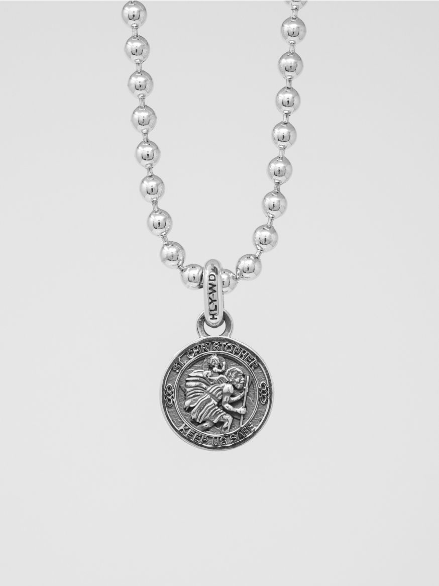 Good Art Sterling Silver St Christopher w/ White Diamonds - AA