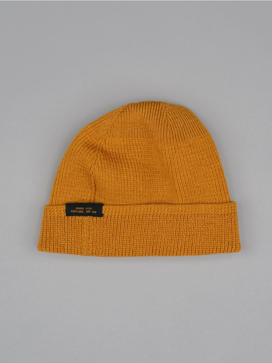 Dehen Wool Knit Watch Cap - Old Gold