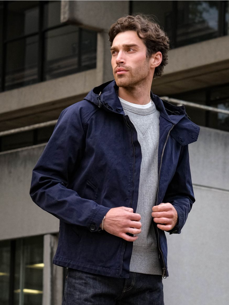 Ten c Garment Dyed Anorak - Navy