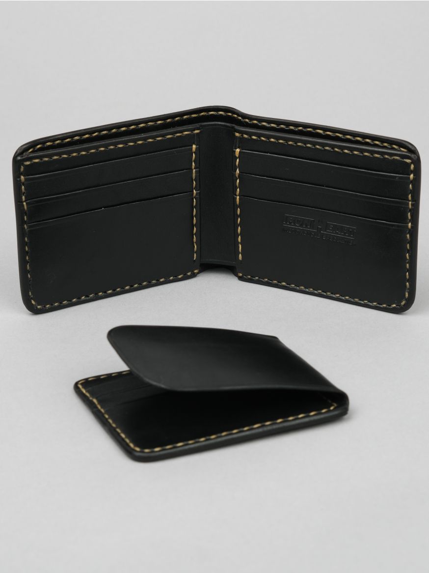 Iron Heart Small Shell Cordovan Wallet - Black