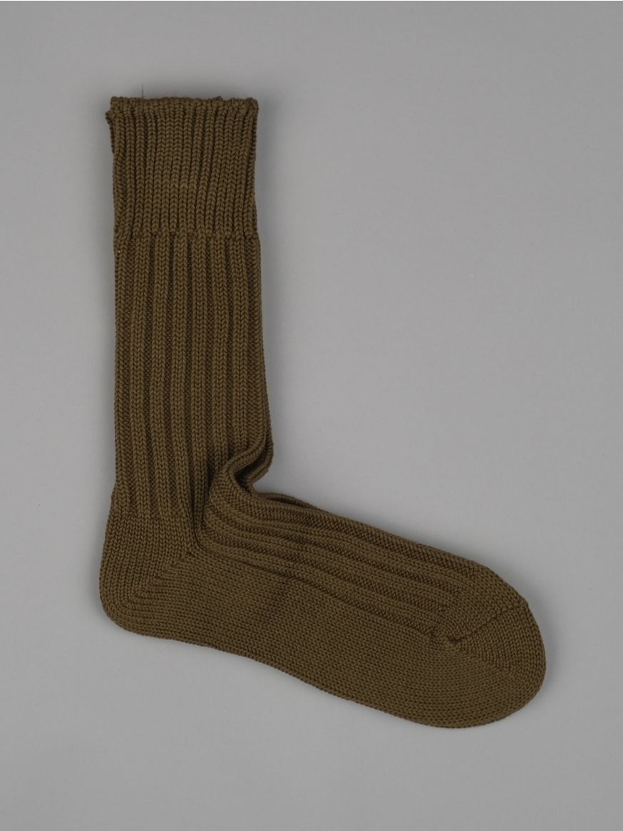 Decka Cased Heavyweight Plain Sock - Olive