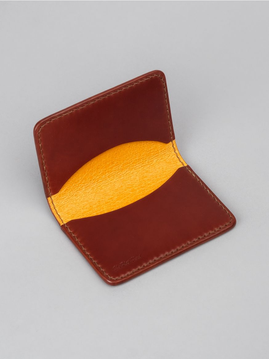 The Flat Head Shinki Cordovan Card Holder - Cognac