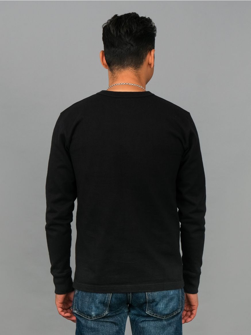 Iron Heart 11oz Cotton Knit Crew Neck Sweater - Black