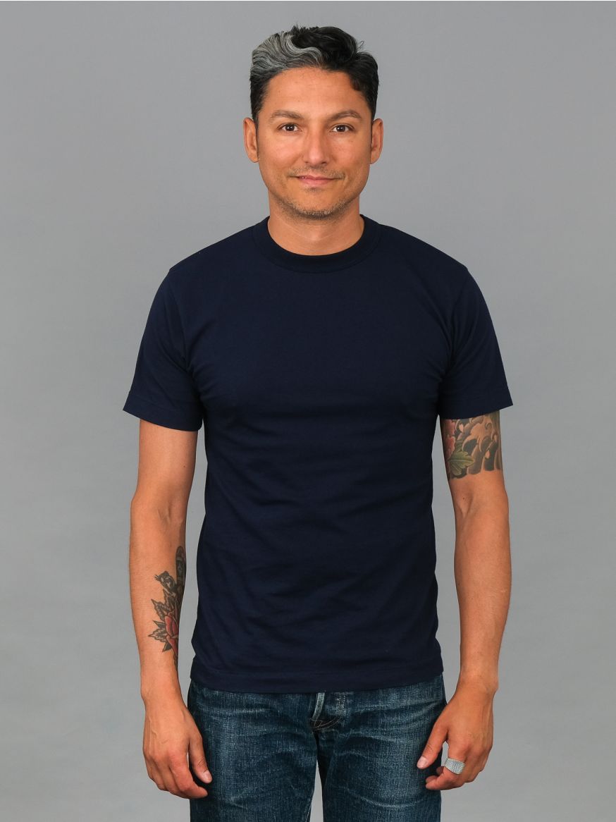 Utilitees Loopwheel Crew Neck T Shirt - Twin Pack - Navy