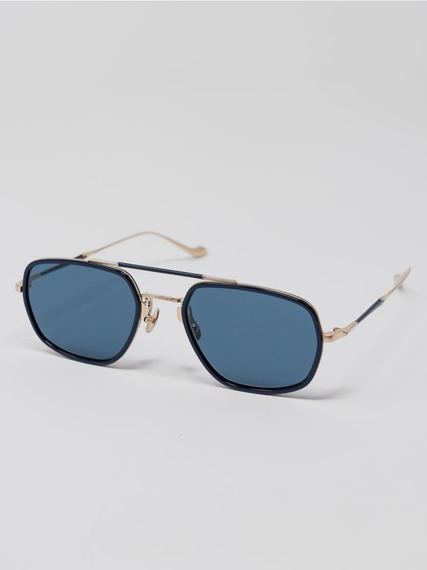 Matsuda M3123 Aviator Sunglasses - Brushed Gold & Navy