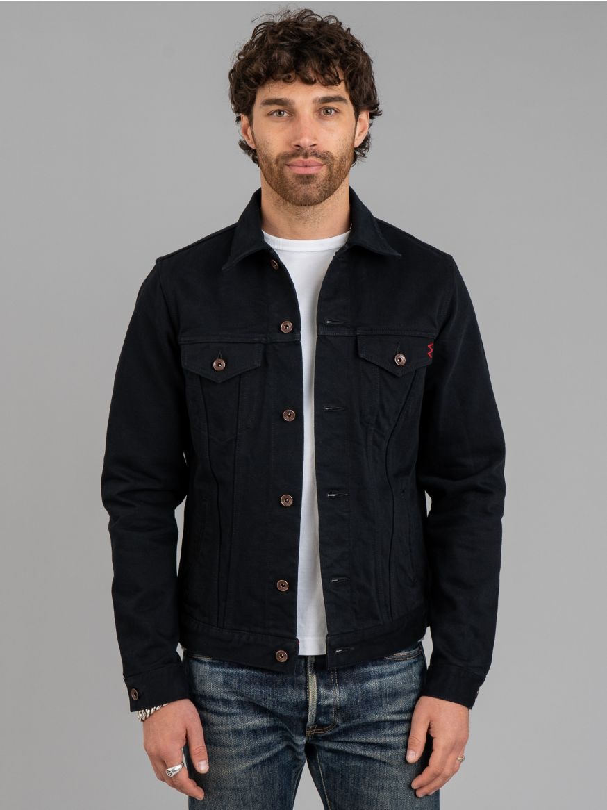 Iron Heart 14oz Selvedge Modified Type III Jacket - Superblack