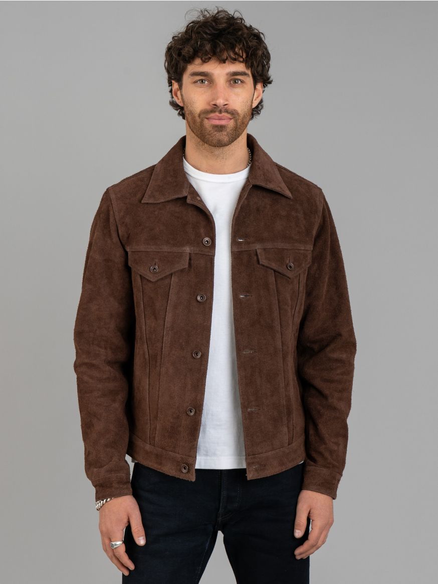 Iron Heart Split Steer Modified Type III Jacket - Brown