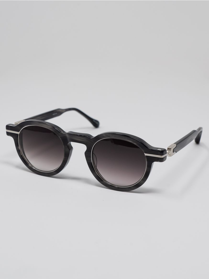 Matsuda M2050 Pantos Sunglasses - Black Stripe & Brushed Silver