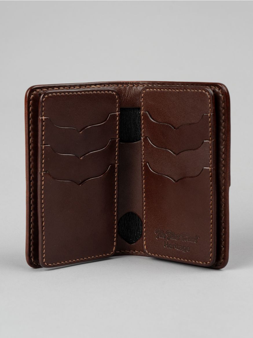 The Flat Head Hand-sewn Harness Leather Wallet - Brown