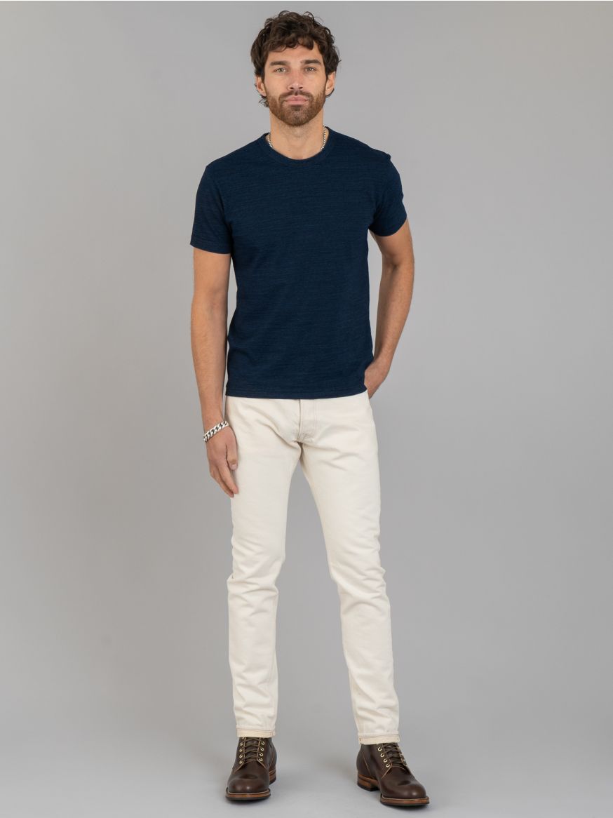 Pure Blue Japan Ecru Selvedge Jeans - Relaxed Tapered