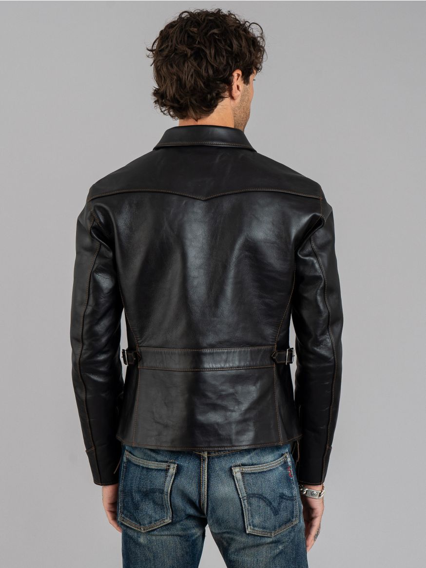 The Flat Head HS005 Horsehide Single Rider's Jacket - Black