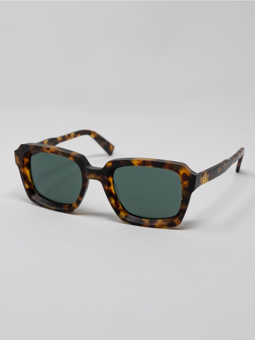 3sixteen Square Frame Sunglasses - Tortoise & Green