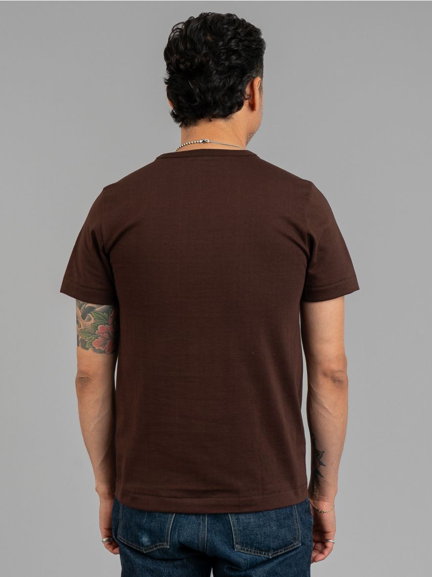 Merz b. Schwanen 2 Thread 215 Heavyweight Organic T Shirt - Coffee