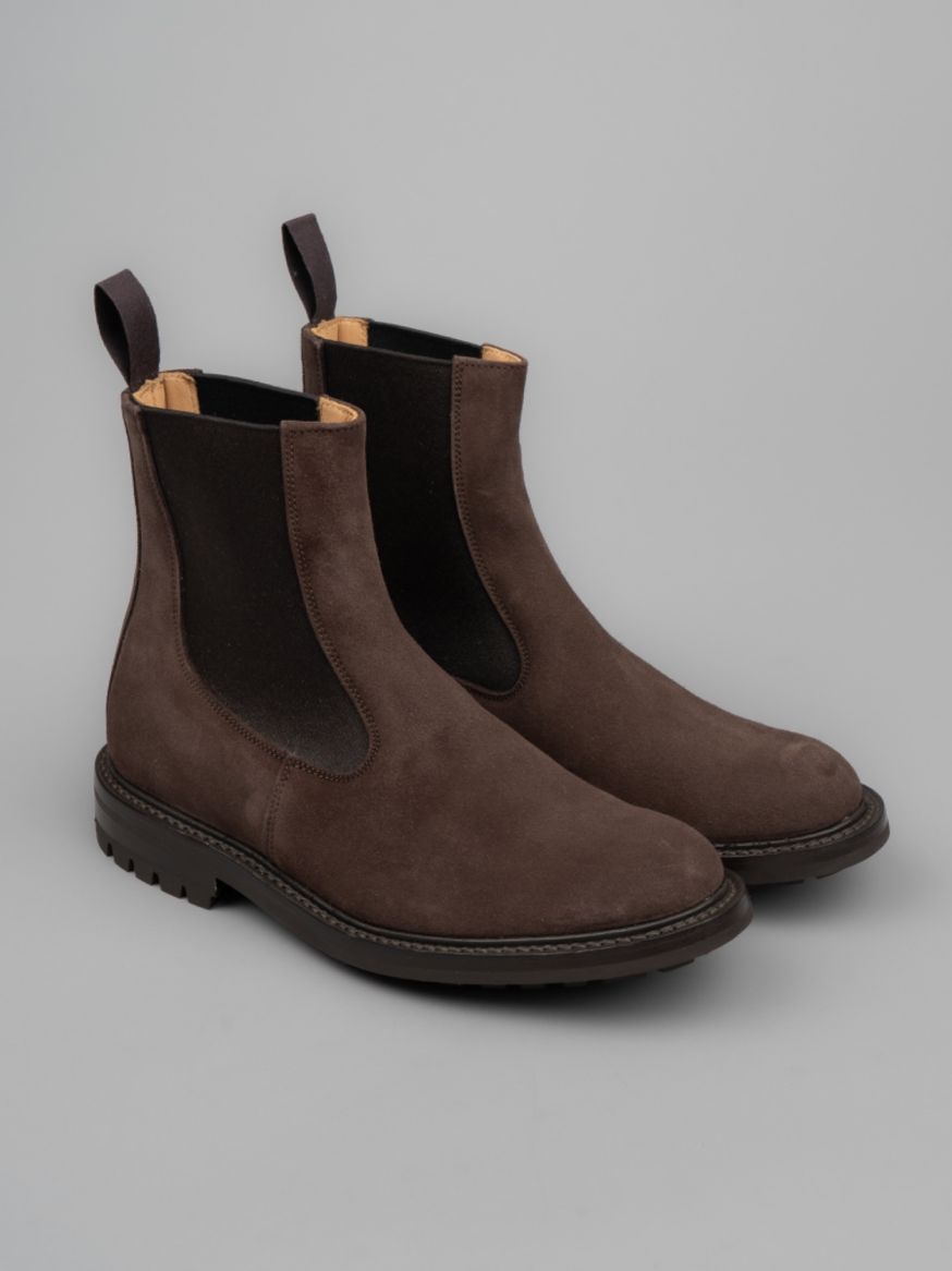 Tricker's Stephen Chelsea Boot - Dark Brown Suede - 4497