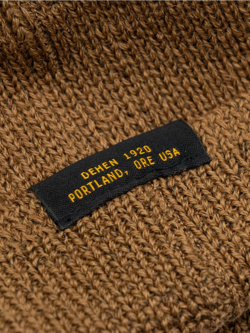 Dehen Wool Knit Watch Cap - Dark Tan