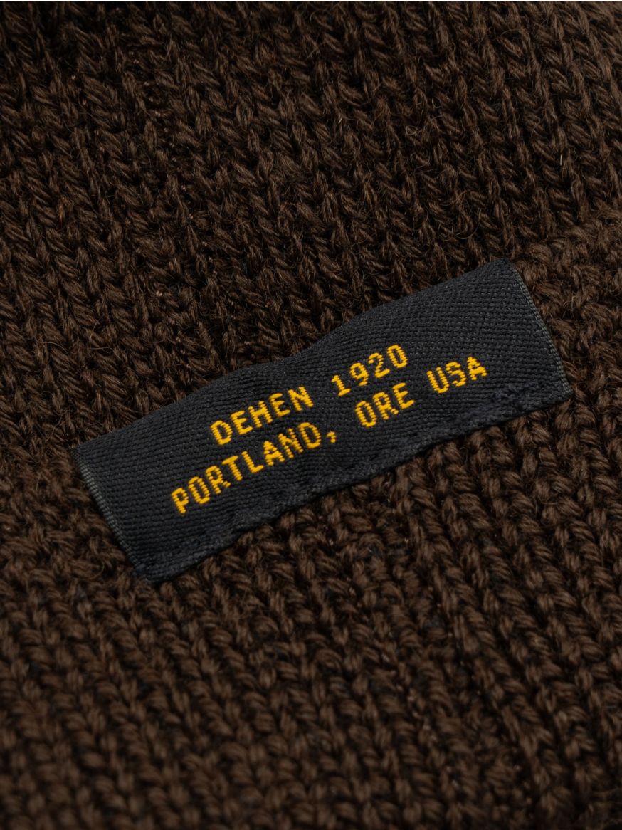 Dehen Wool Knit Watch Cap - Brown