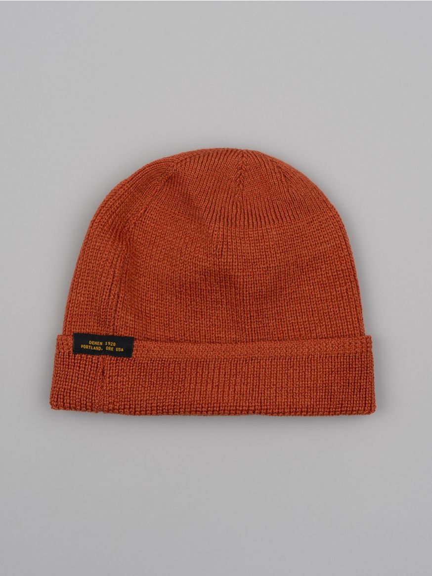 Dehen Wool Knit Watch Cap - Burnt Orange