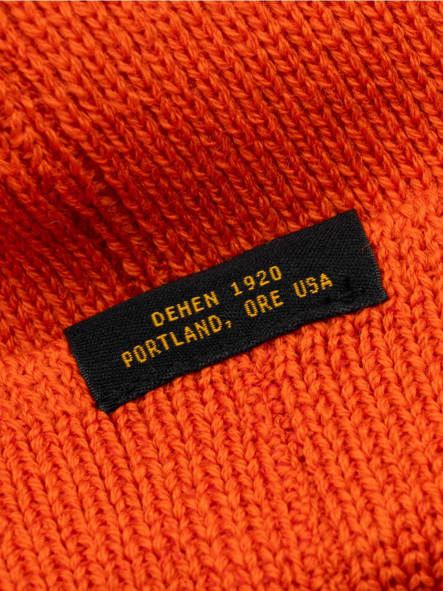 Dehen Wool Knit Watch Cap - Safety Orange