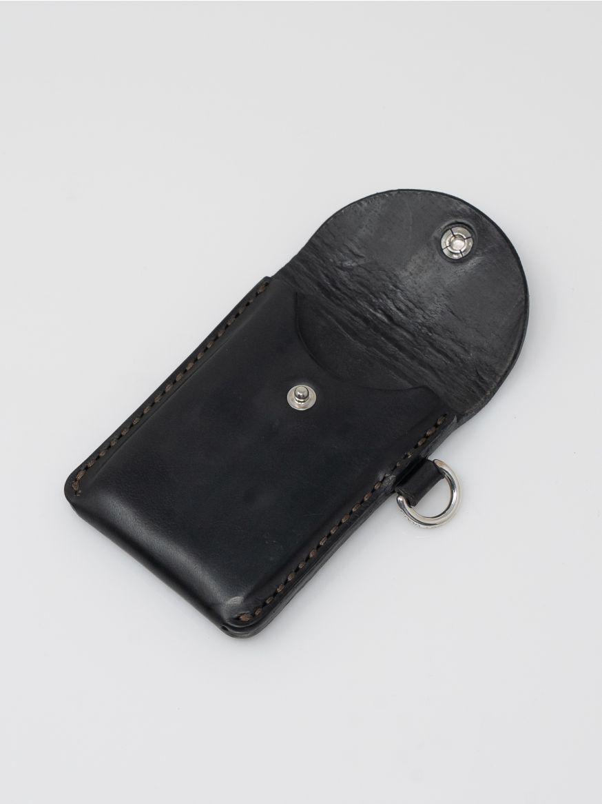 Good Art Snap Card Wallet - Black Horsehide