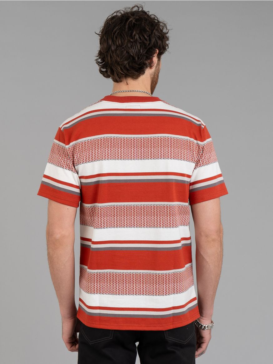 The Real McCoy’s Jacquard Knit Stripe Tee - Red