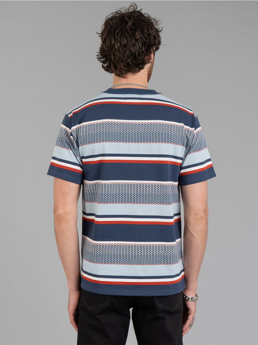 The Real McCoy’s Jacquard Knit Stripe Tee - Navy