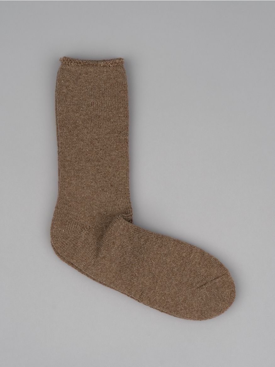 Decka-Showatabé Washable Wool Pile Socks - Beige