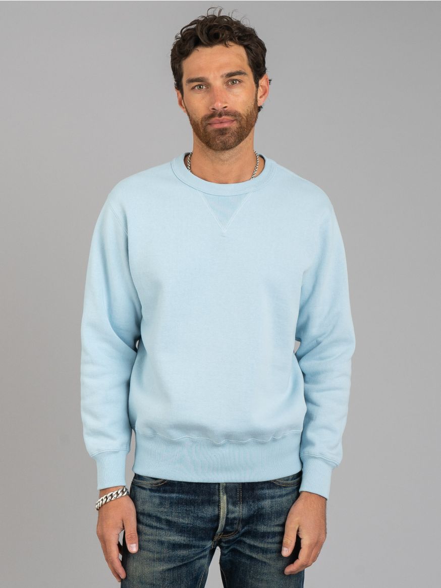 The Real McCoy’s 10oz Loopwheeled Crewneck Sweatshirt - Saxe Blue